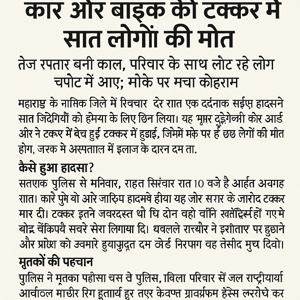 नासिक में दर्दनाक हादसा