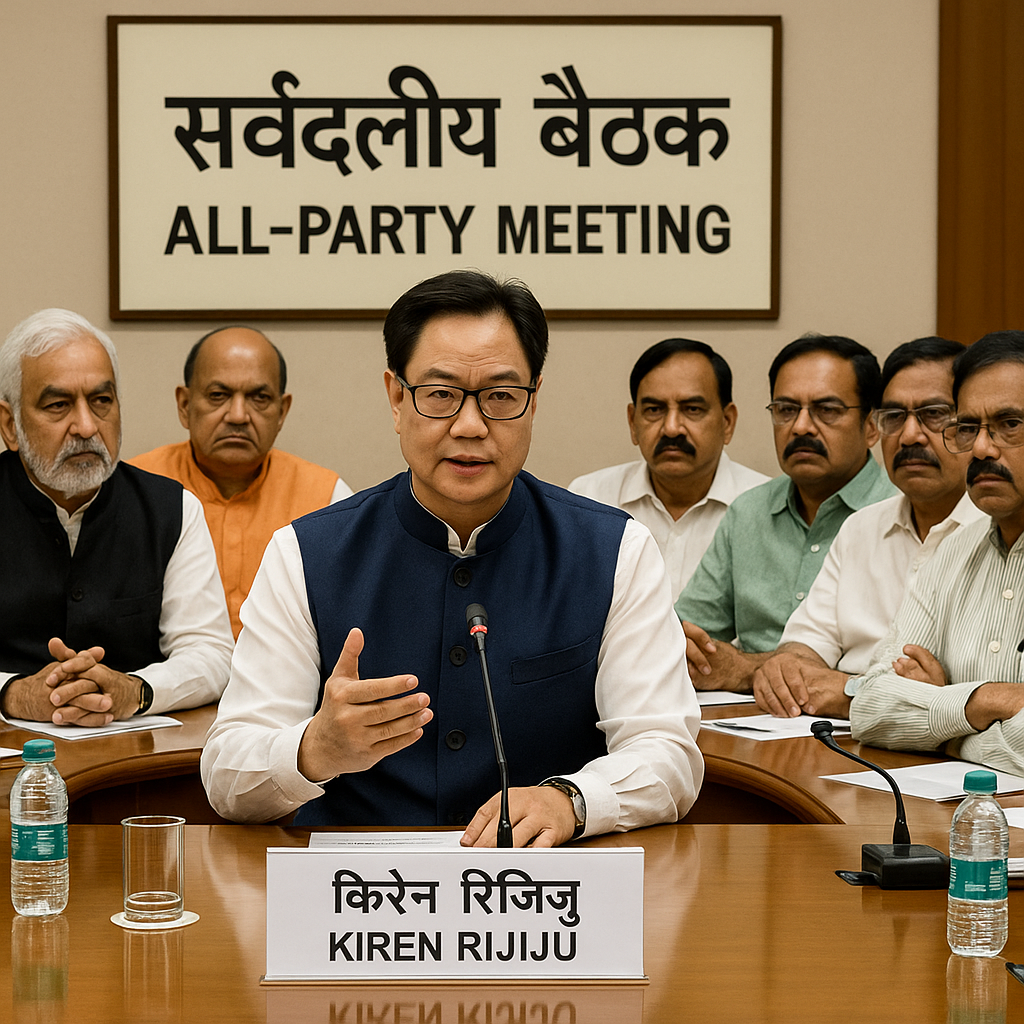 मानसून सत्र से पहले केंद्र सरकार की सर्वदलीय बैठक आज,