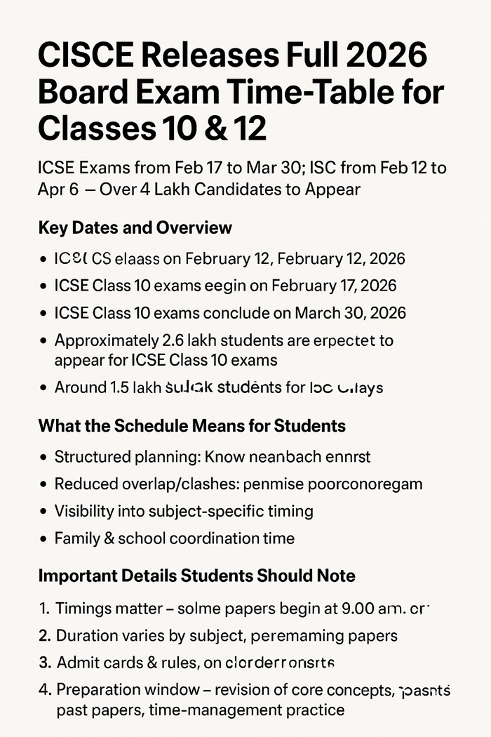 cisce exam date 2026