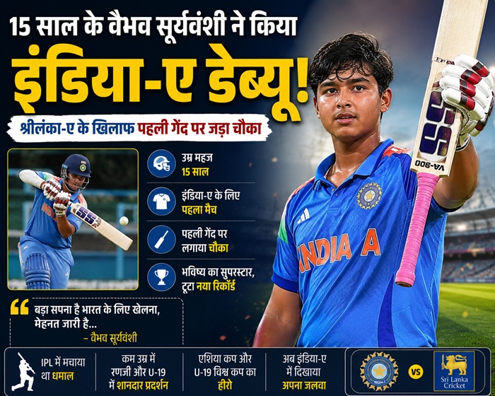 Vaibhav Suryavanshi India A debut hero