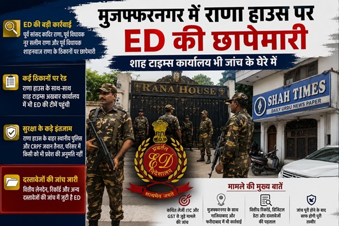 ED Raids Rana House Shah Times Kadir Rana Muzaffarnagar